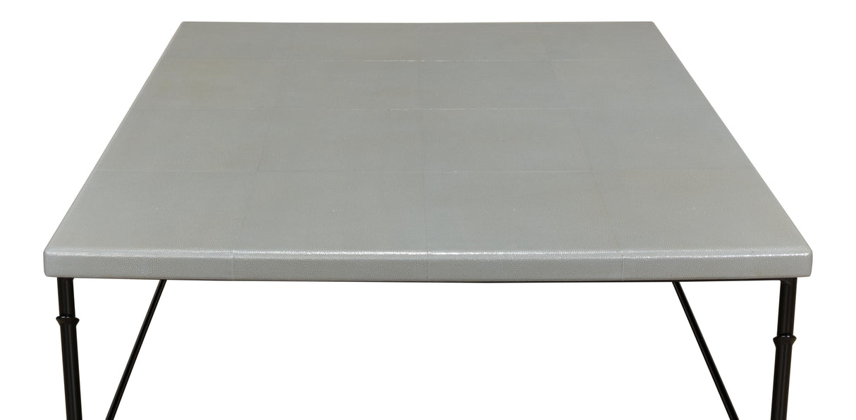 Sarreid Shagreen Square Coffee Table  Storm Grey