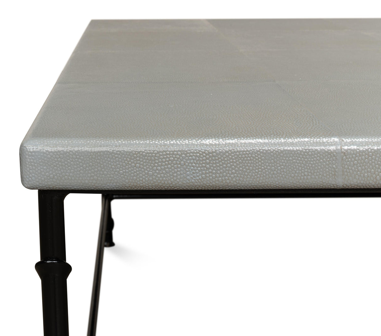 Sarreid Shagreen Square Coffee Table  Storm Grey
