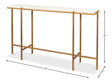 Sarreid Shagreen Console Table  Osprey White
