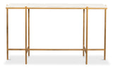 Sarreid Shagreen Console Table  Osprey White