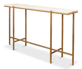 Sarreid Shagreen Console Table  Osprey White