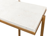 Sarreid Shagreen Console Table  Osprey White