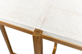 Sarreid Shagreen Console Table  Osprey White