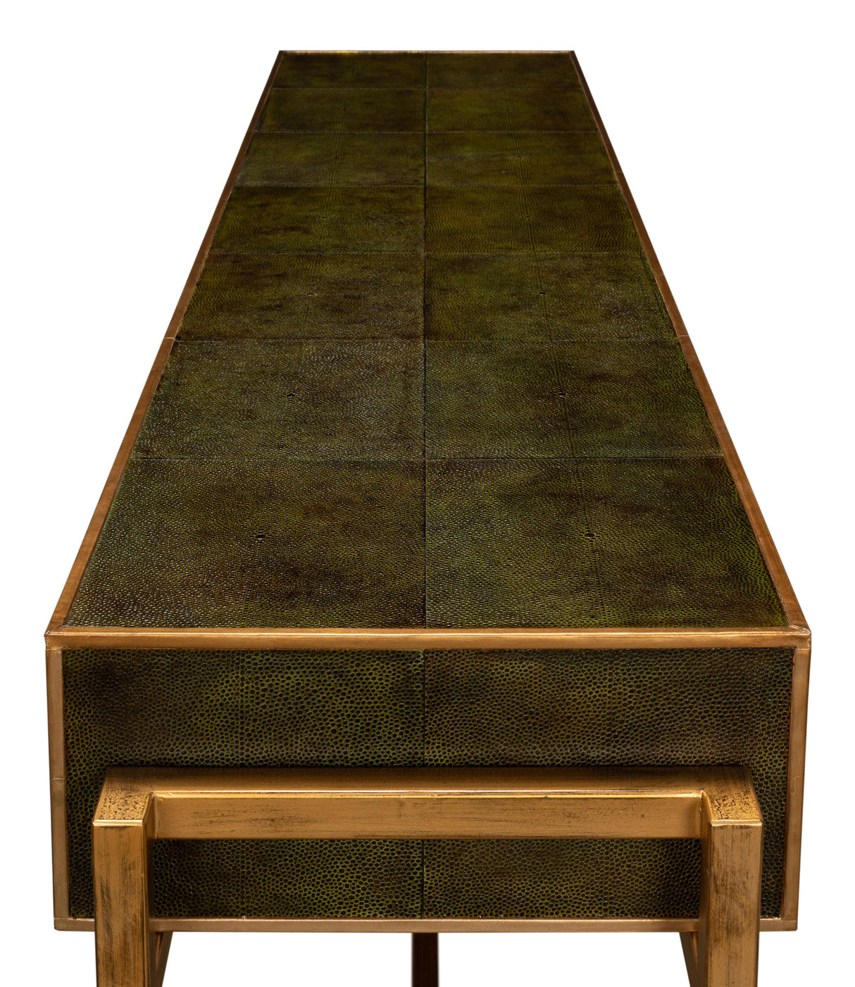 Sarreid Shagreen Console Table  Leaf
