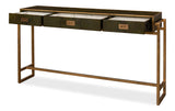 Sarreid Shagreen Console Table  Leaf
