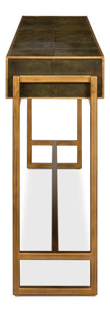 Sarreid Shagreen Console Table  Leaf