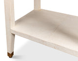 Sarreid Gabriella Shagreen Nightstand Osprey Wht