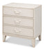 Sarreid Willow 3 Drawer Commode  Antique White