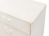Sarreid Willow 3 Drawer Commode  Antique White