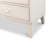 Sarreid Willow 3 Drawer Commode  Antique White