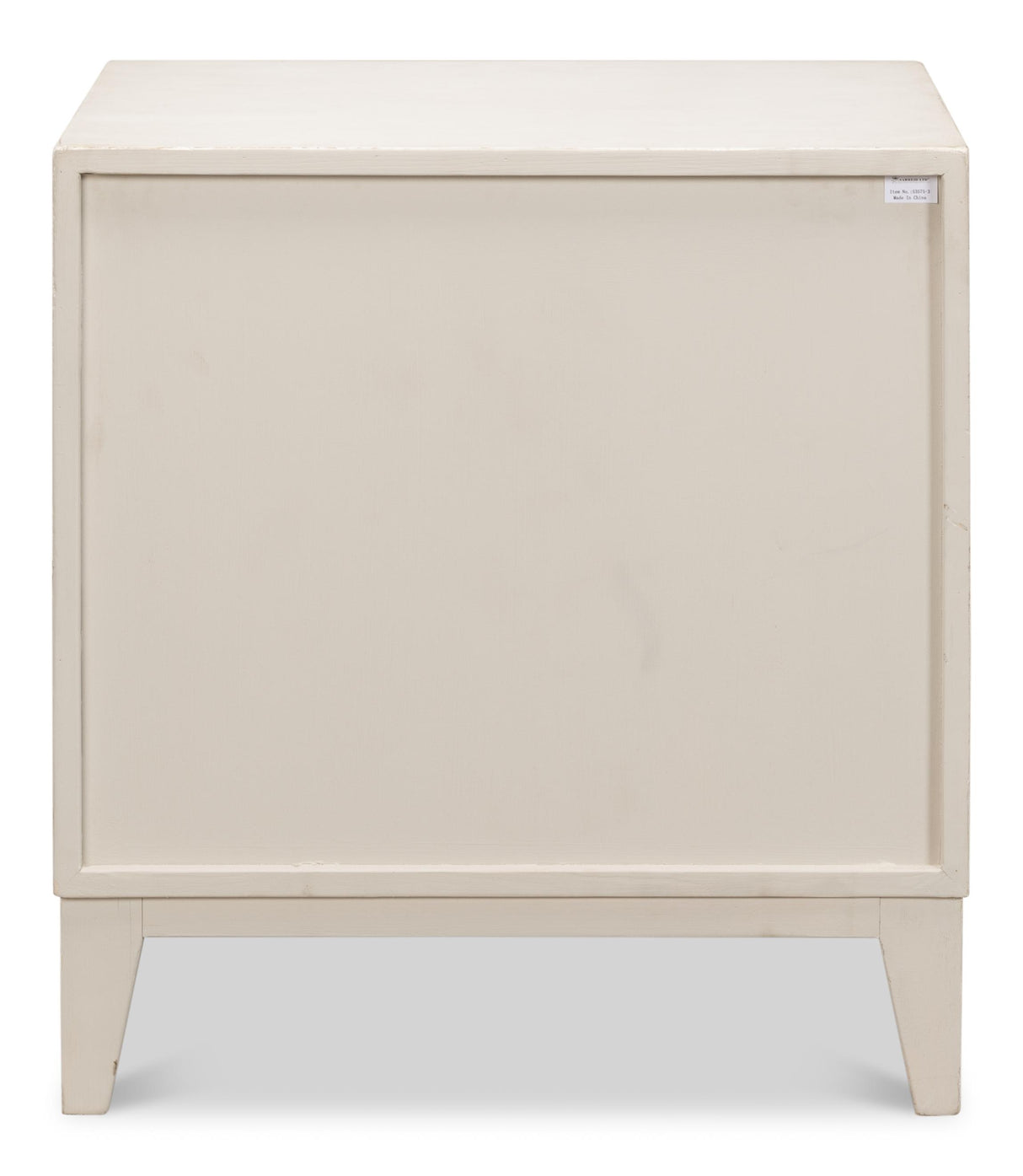 Sarreid Willow 3 Drawer Commode  Antique White