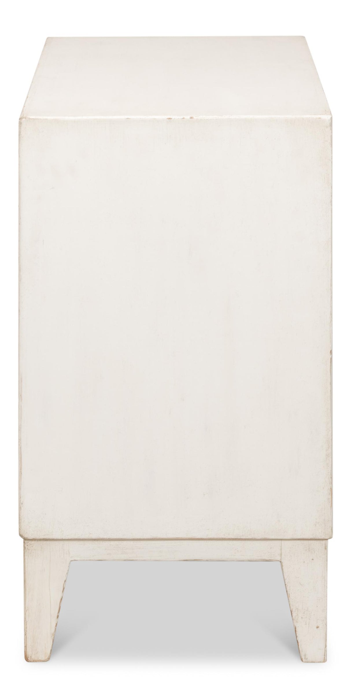 Sarreid Willow 3 Drawer Commode  Antique White