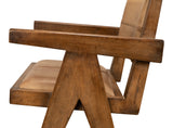 Sarreid Angus Chair  Brown W/Brown Leather