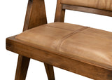 Sarreid Angus Chair  Brown W/Brown Leather