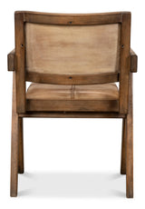 Sarreid Angus Chair  Brown W/Brown Leather