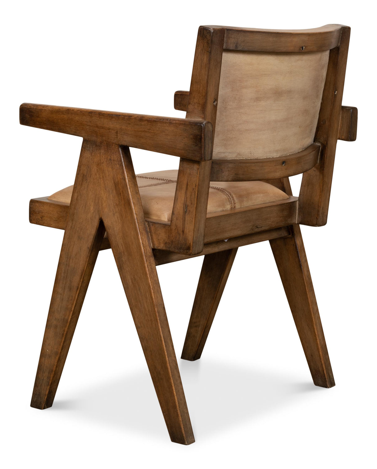 Sarreid Angus Chair  Brown W/Brown Leather