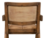 Sarreid Angus Chair  Brown W/Brown Leather