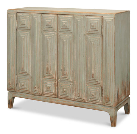 Sarreid Peyton 2 Door Commode  Sage