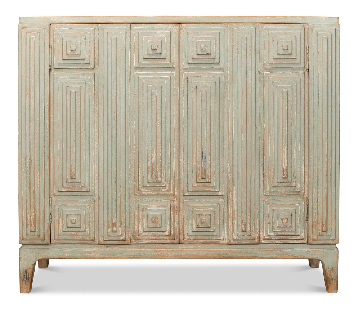 Sarreid Peyton 2 Door Commode  Sage