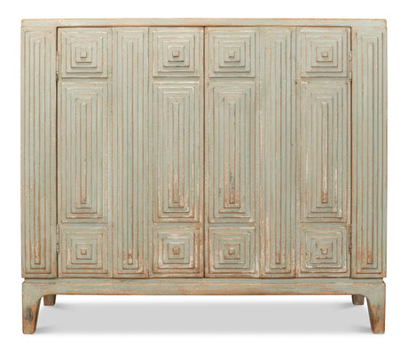 Sarreid Peyton 2 Door Commode  Sage