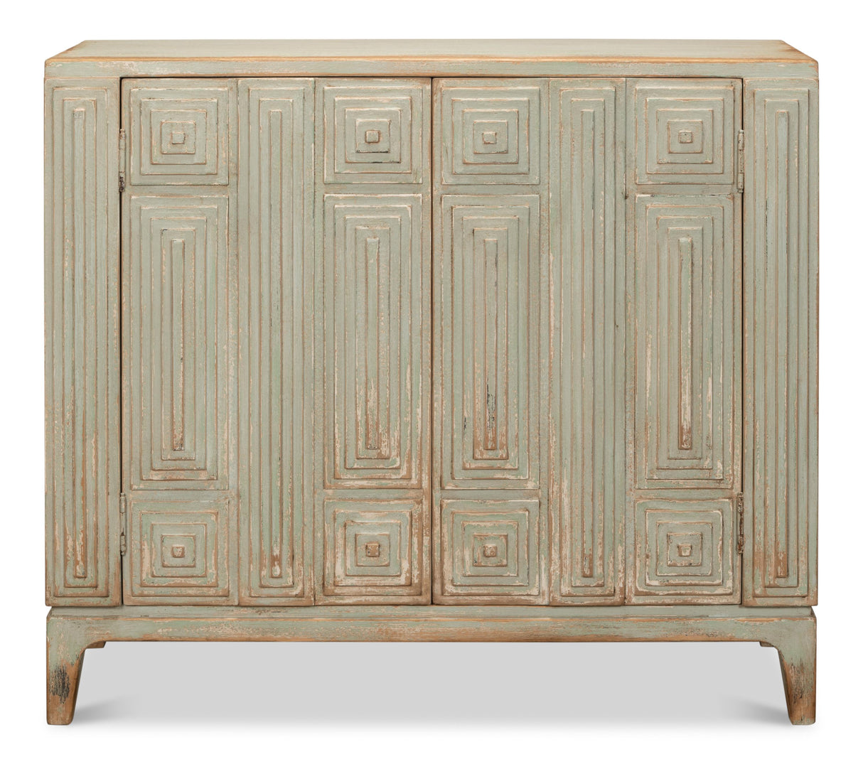 Sarreid Peyton 2 Door Commode  Sage