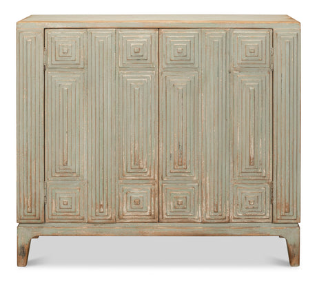 Sarreid Peyton 2 Door Commode  Sage