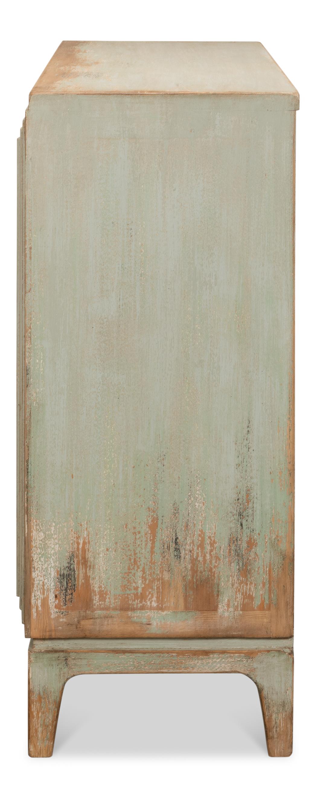 Sarreid Peyton 2 Door Commode  Sage