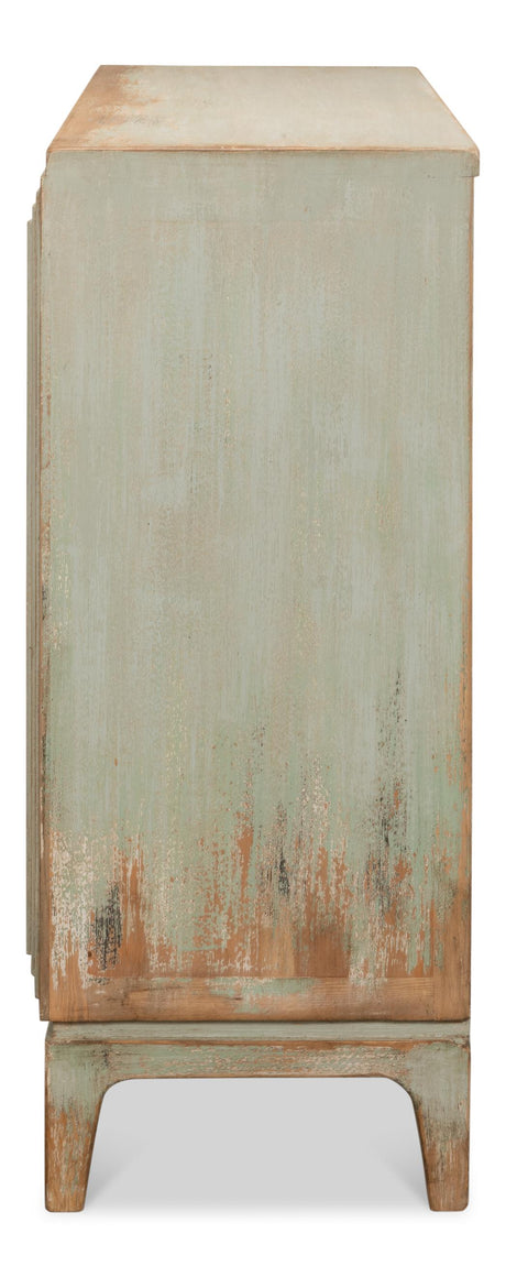 Sarreid Peyton 2 Door Commode  Sage