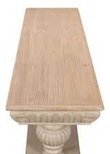 Sarreid Hugo Console  Stone Grey W/Natural Top
