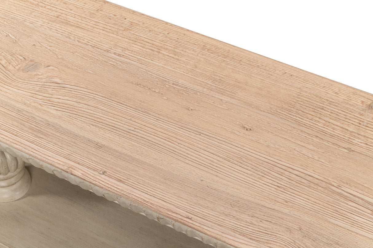 Sarreid Hugo Console  Stone Grey W/Natural Top