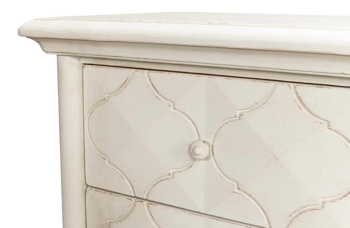 Sarreid Sommeil 3 Drawer Commode  Antique White
