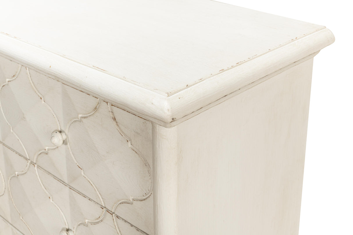 Sarreid Sommeil 3 Drawer Commode  Antique White