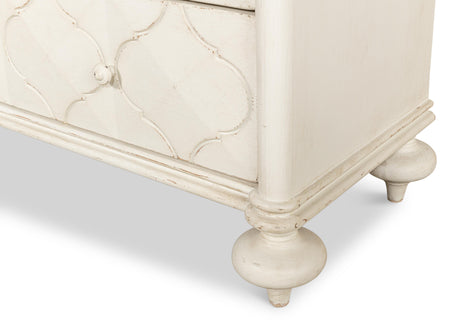 Sarreid Sommeil 3 Drawer Commode  Antique White