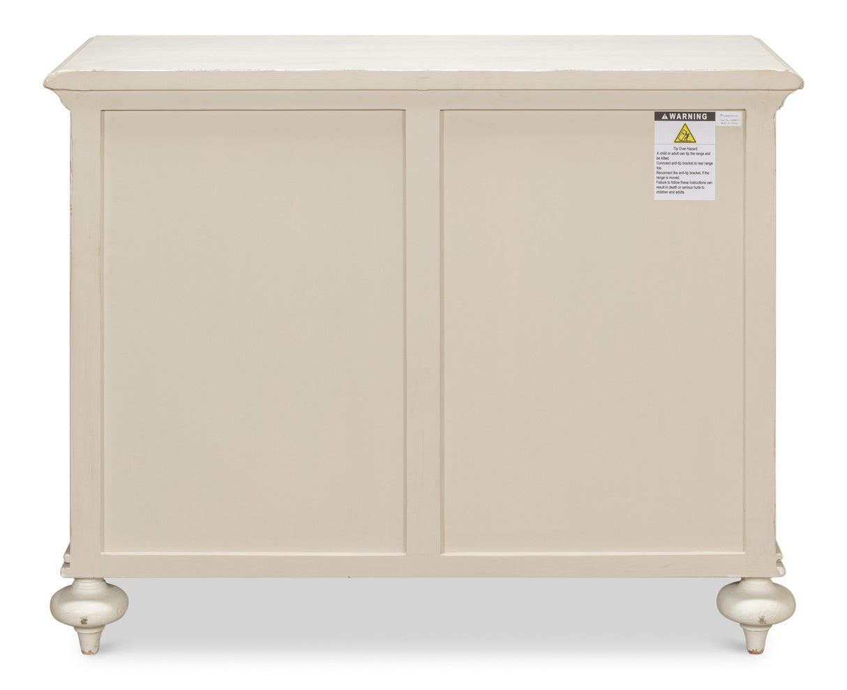 Sarreid Sommeil 3 Drawer Commode  Antique White