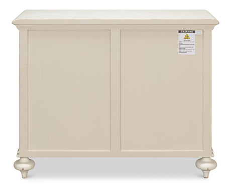 Sarreid Sommeil 3 Drawer Commode  Antique White
