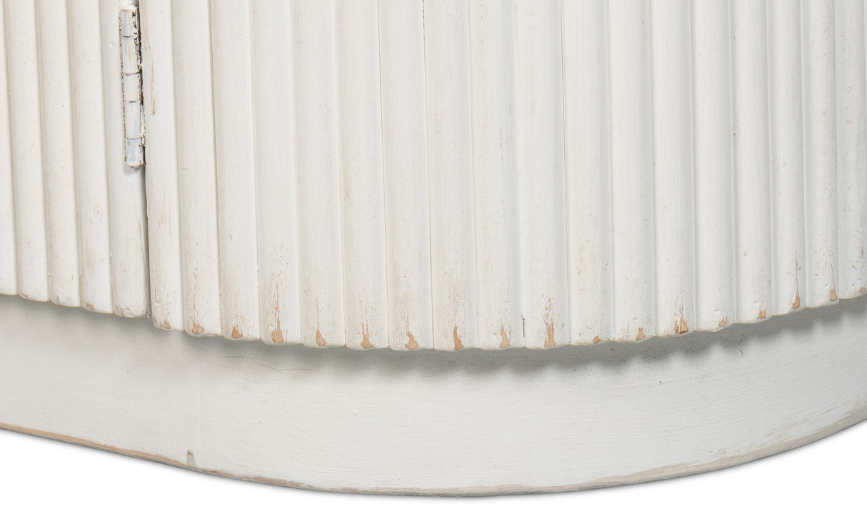 Sarreid Halle Entrance Demilune  Antique White