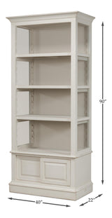 Sarreid Zoey Bookcase  Antique White