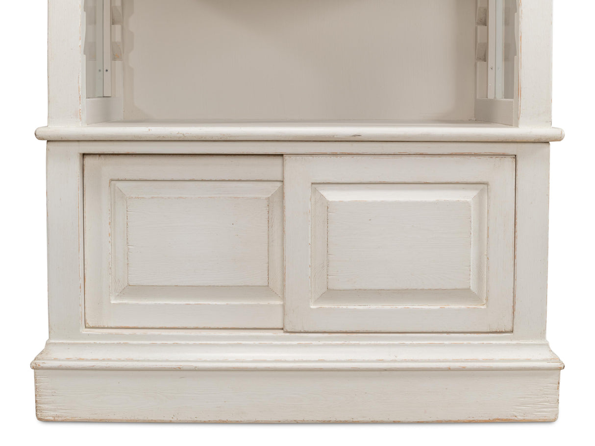 Sarreid Zoey Bookcase  Antique White