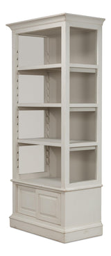 Sarreid Zoey Bookcase  Antique White