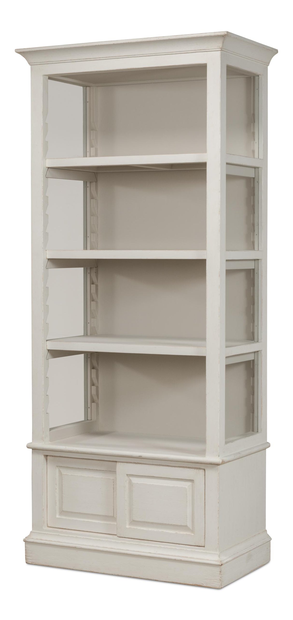 Sarreid Zoey Bookcase  Antique White