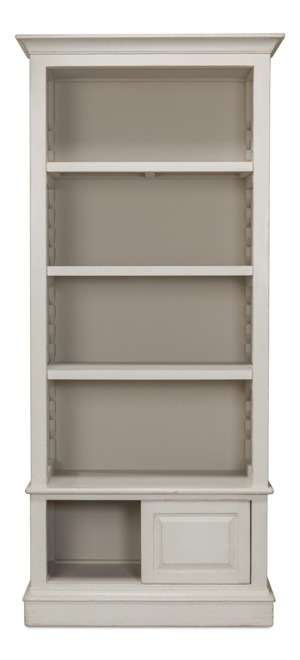 Sarreid Zoey Bookcase  Antique White