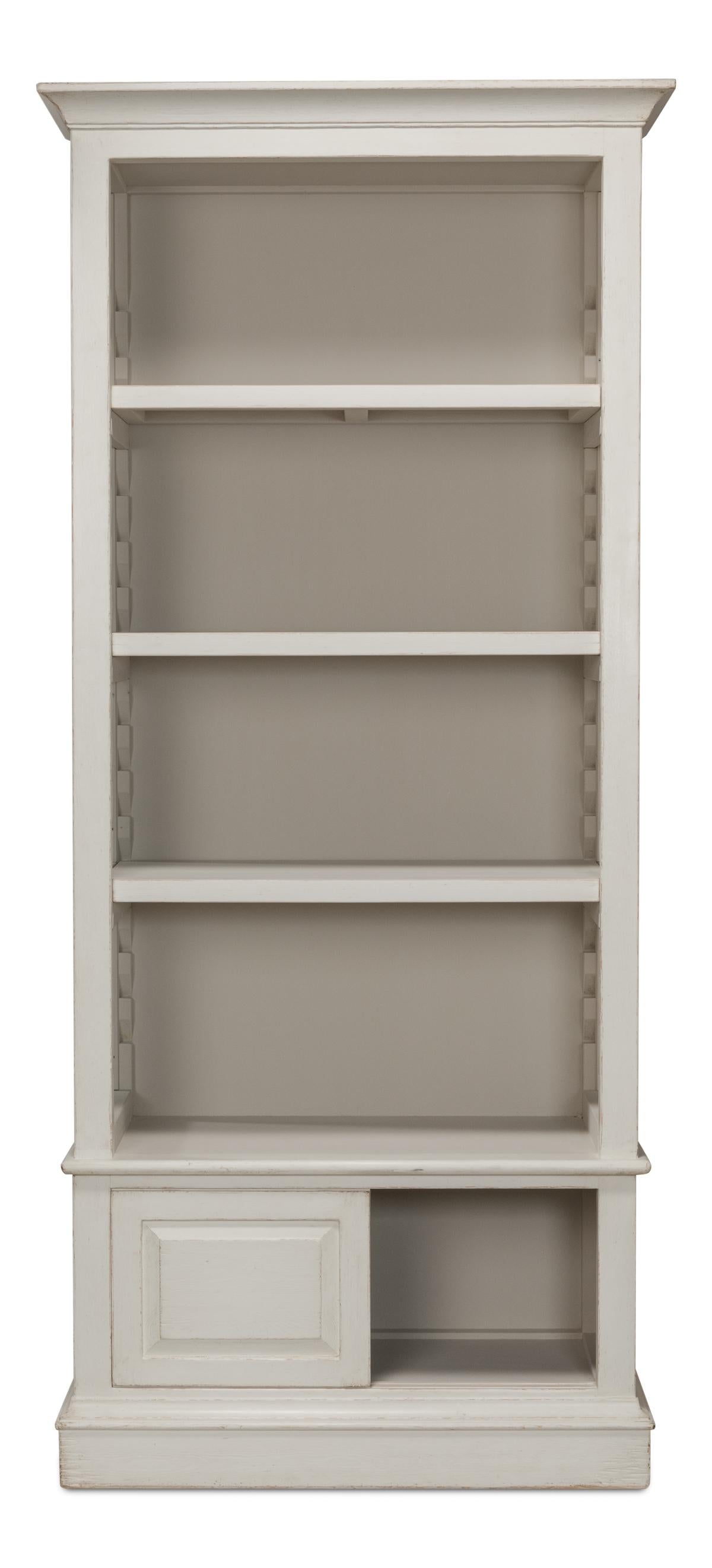 Sarreid Zoey Bookcase  Antique White
