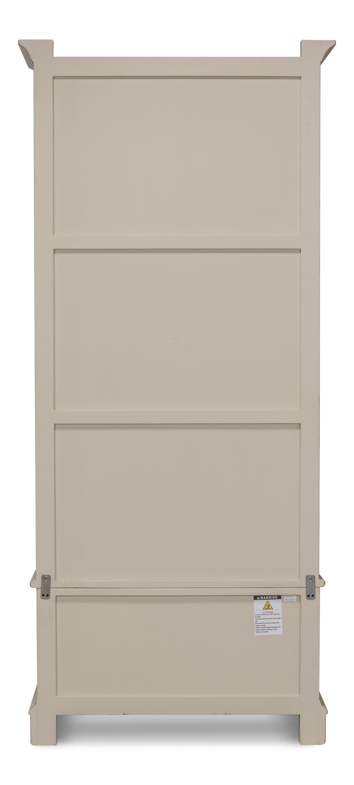 Sarreid Zoey Bookcase  Antique White