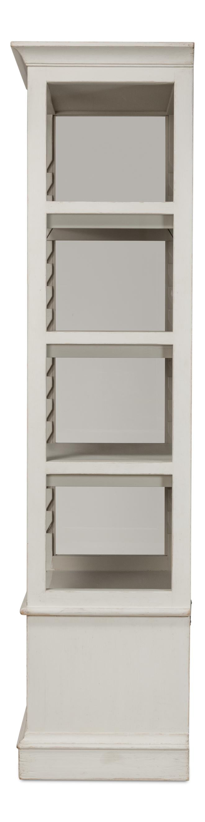Sarreid Zoey Bookcase  Antique White