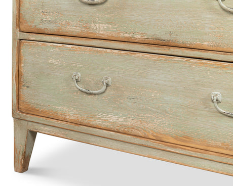 Sarreid Willow 10 Drawer Commode  Sage