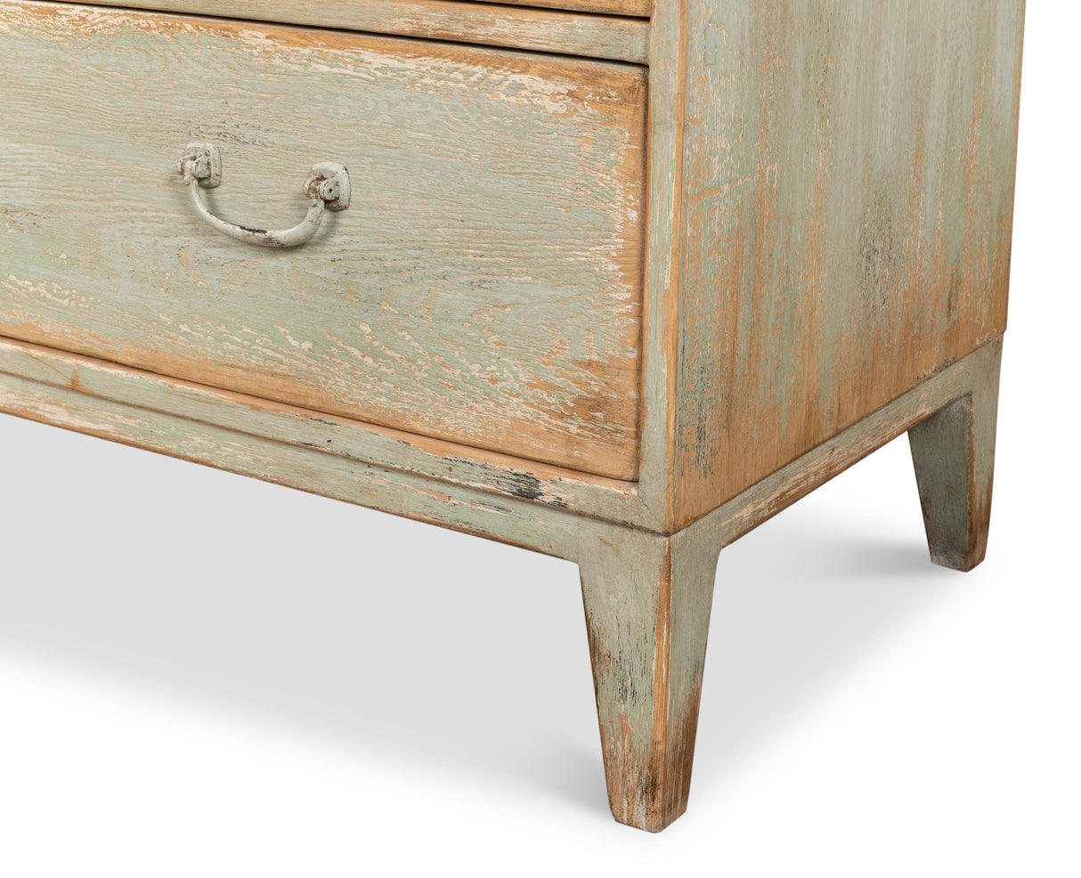 Sarreid Willow 10 Drawer Commode  Sage