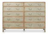 Sarreid Willow 10 Drawer Commode  Sage