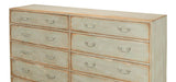 Sarreid Willow 10 Drawer Commode  Sage