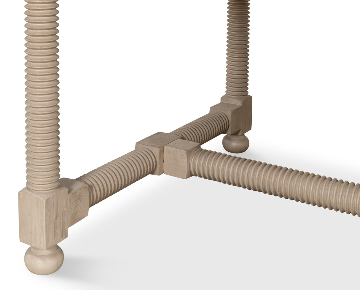 Sarreid Jurow Equestrian Dining Table  Barn Grey