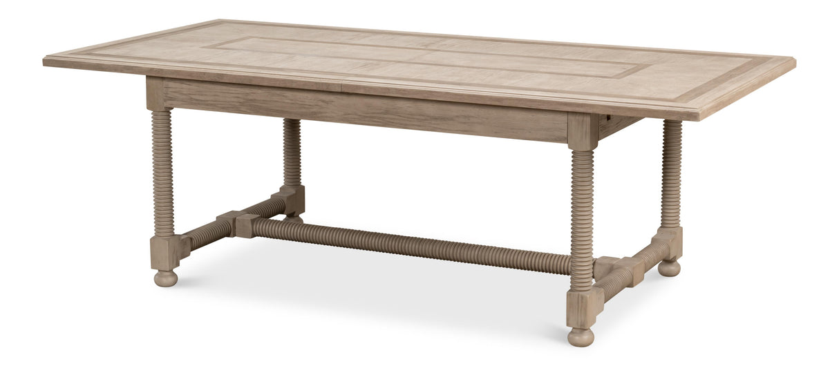 Sarreid Jurow Equestrian Dining Table  Barn Grey